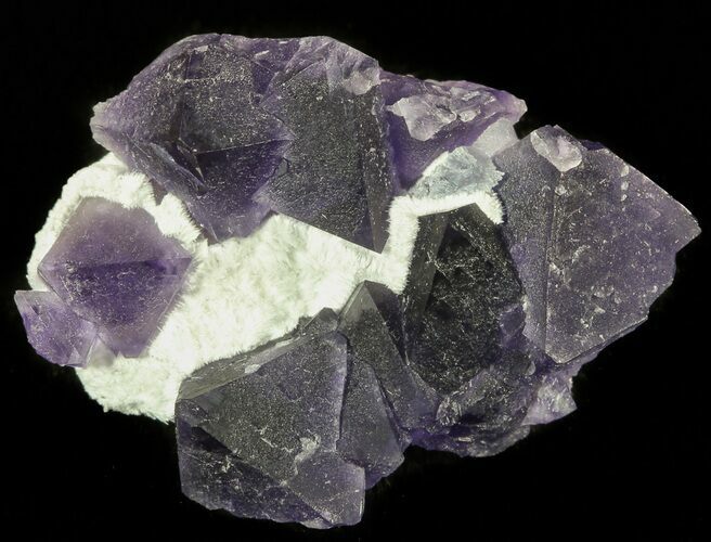 Dark Purple Cubic Fluorite Cluster - China #45336